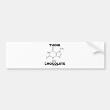 Piense el chocolate (la química de la molécula de  pegatina de parachoque
