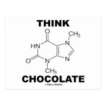 Piense el chocolate (la química de la molécula de  tarjeta postal