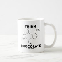 Piense el chocolate (la química de la molécula de  tazas de café