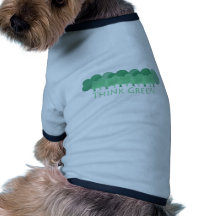 ¡Piense el diseño lindo y original verde! Ropa De Perro