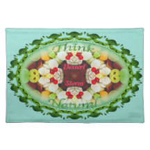 "Piense" el postre natural Placemats Mantel