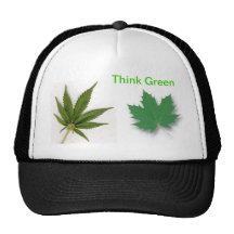 Piense el verde gorras