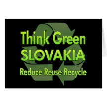 Piense Eslovaquia verde Tarjetas
