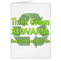 Piense Eslovaquia verde Tarjeton
