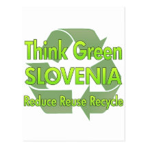 Piense Eslovenia verde Postal
