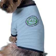 Piense feliz (la edición de neón verde) prenda mascota