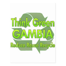 Piense Gambia verde Postal