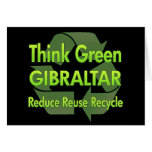 Piense Gibraltar verde Felicitacion