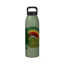 Piense la bebida amistosa verde, personalizada del botellas de agua reutilizables
