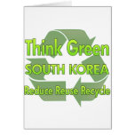 Piense la Corea del Sur verde Felicitacion