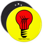 Piense la energía eólica pin
