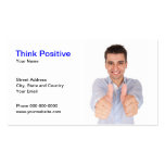 Piense la tarjeta de visita positiva