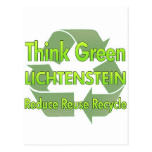 Piense Lichtenstein verde Tarjeta Postal