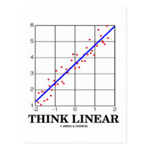 Piense linear (las estadísticas de la regresión li tarjetas postales