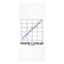 Piense linear (las estadísticas de la regresión li tarjetas publicitarias a todo color