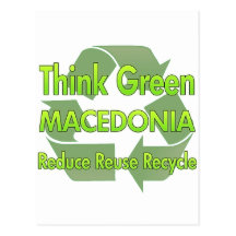 Piense Macedonia verde Postales
