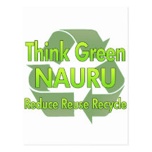 Piense Nauru verde Postales