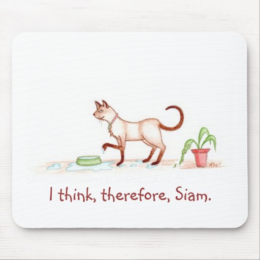 Pienso, por lo tanto, Tailandia Mousepad Alfombrillas De Ratón
