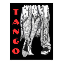 Piernas del tango tarjetas postales