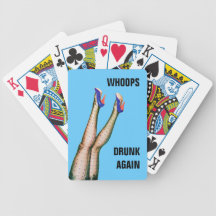 Piernas en el aire - otra vez bebidos naipes cartas de juego