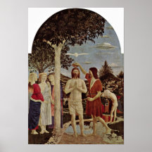 Piero della Francesca - bautismo de Cristo Poster