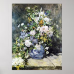 Pierre-Auguste Renoir, florero de flores Posters