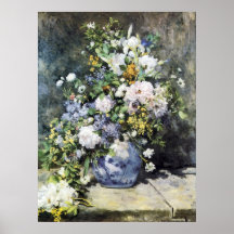 Pierre-Auguste Renoir, florero de flores Posters