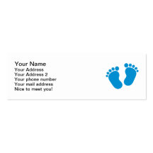 Pies del bebé azul plantillas de tarjetas personales