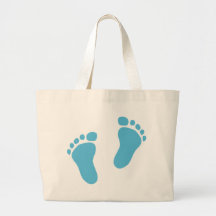 Pies del bebé bolsa lienzo