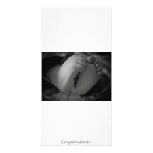 ¡Pies del bebé, enhorabuena! Tarjetas Con Fotos Personalizadas