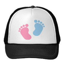 Pies del bebé gorros bordados
