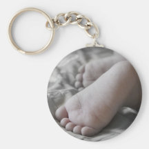 Pies del bebé llaveros personalizados