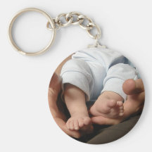 Pies del bebé llaveros personalizados