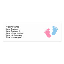 Pies del bebé tarjeta de visita