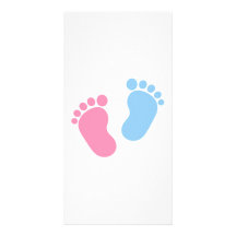 Pies del bebé tarjetas con fotos personalizadas