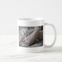 Pies del bebé tazas