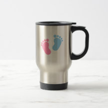 Pies del bebé tazas de café