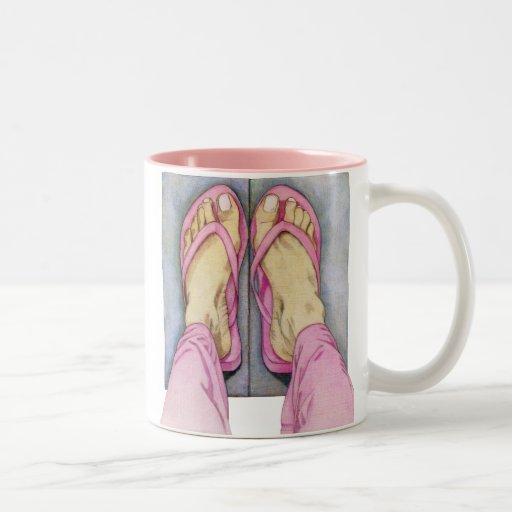 Pies rosados de taza