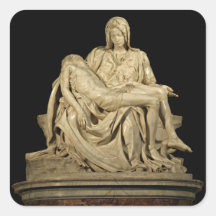 Pieta de Miguel Ángel ' Calcomanía Cuadradas Personalizadas