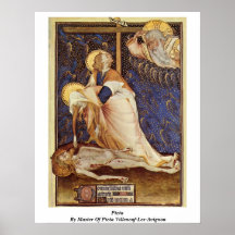 Pieta por el amo del Pieta Villeneuf-Les-Aviñón Poster
