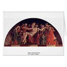 Pietà y santos de Tura Cosmè Tarjeta