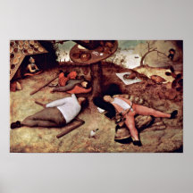 Pieter Bruegel la anciano - Cockaigne Poster