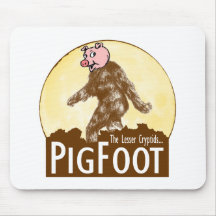 PIGFOOT poco el Cryptid - Sasquatch divertido Tapete De Ratones