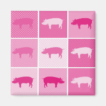 Piggies rosado imán de frigorifico