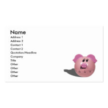 PiggyTimer103110, nombre, dirección 1, dirección 2 Plantilla De Tarjeta De Visita