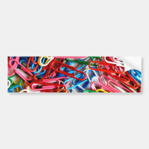 Pila de Paperclips Pegatina De Parachoque