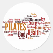 PILATES redacta al pegatina
