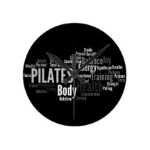 PILATES redacta el reloj de pared