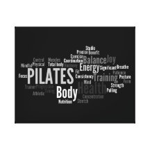 PILATES redacta la lona Impresión En Lienzo Estirada