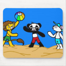 Pillow & Friends Beach - Mousepad Muismat